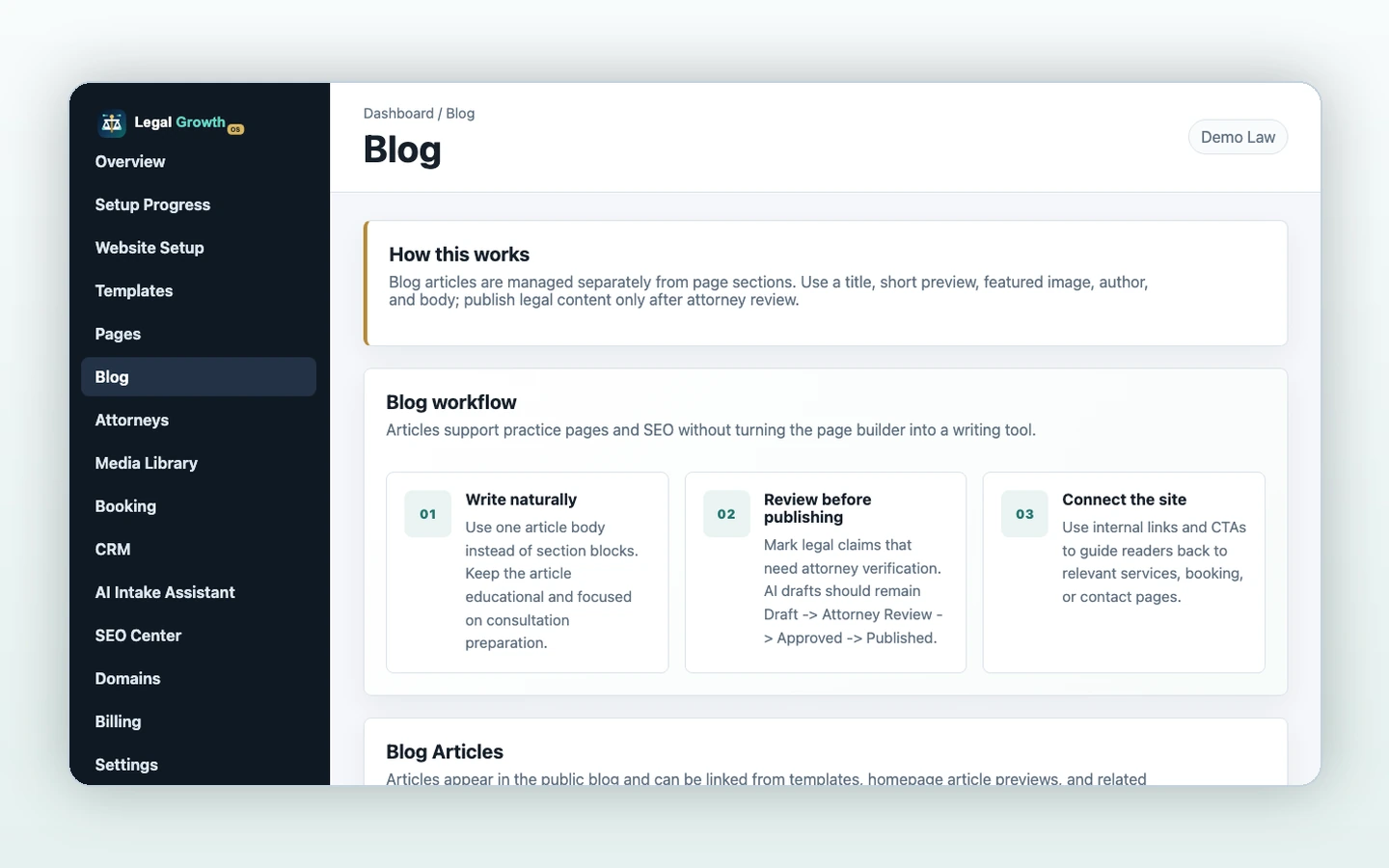 Legal CRM for consultation intake and follow-up