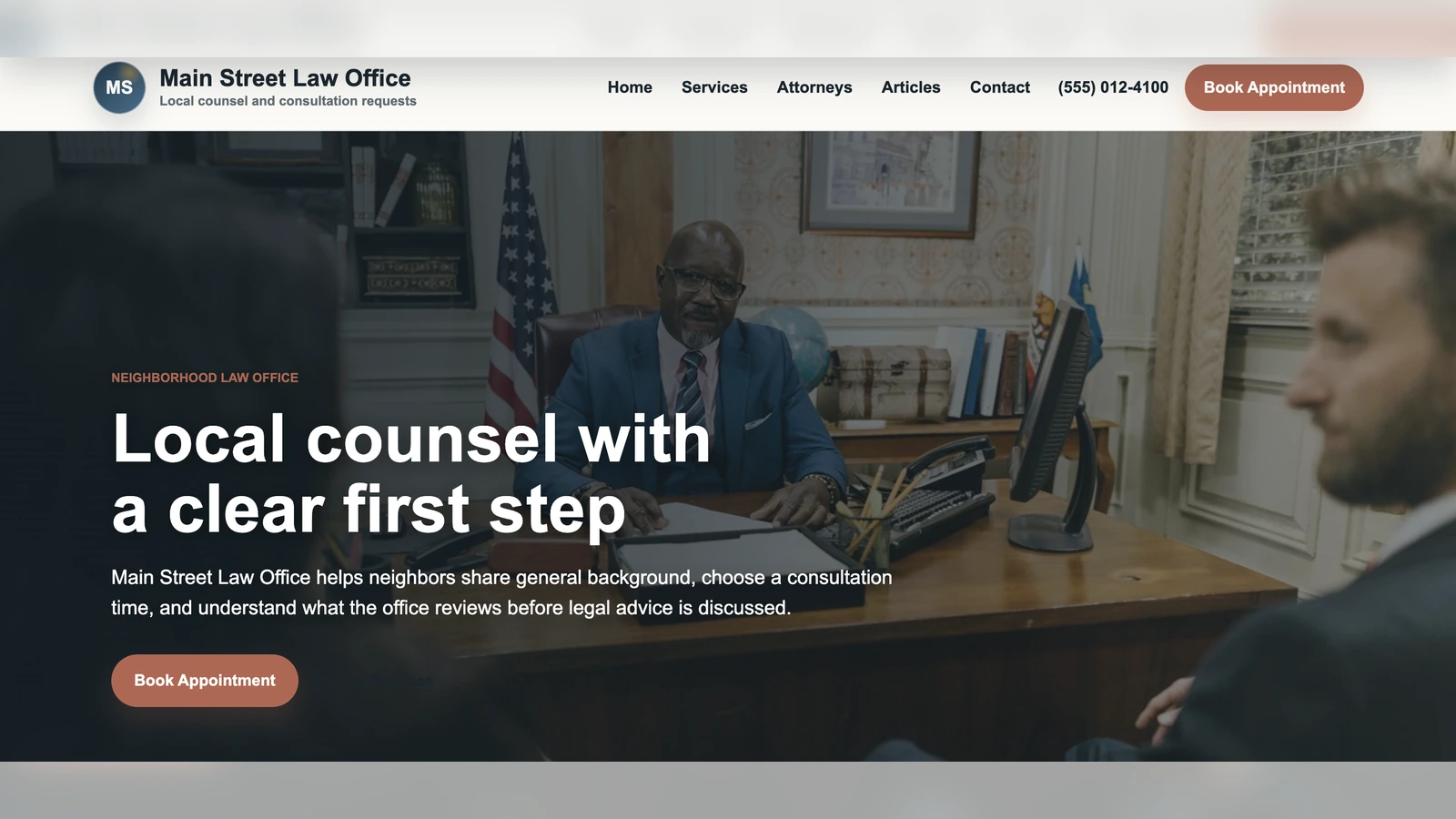 Local Law Office template preview