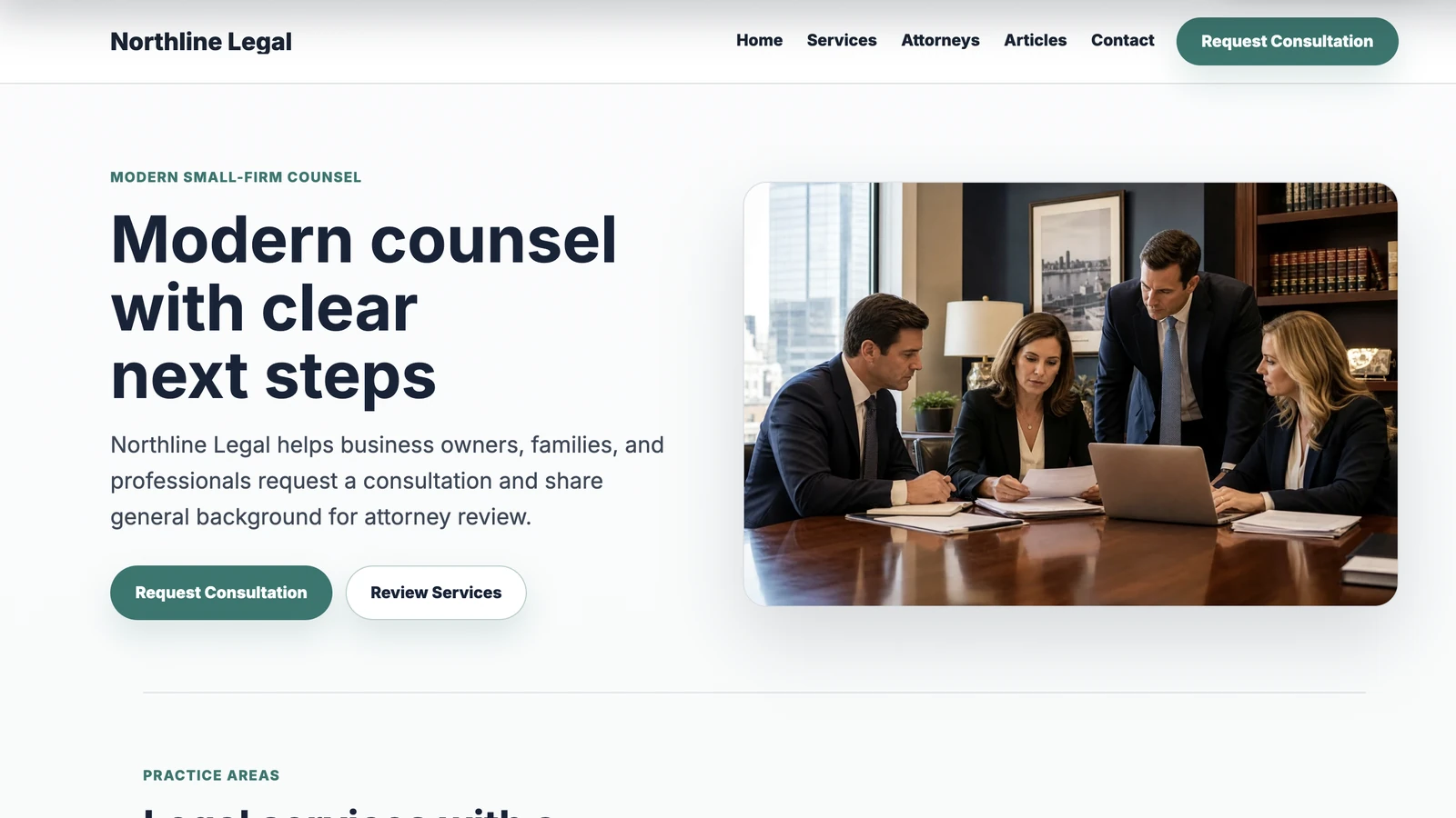 Modern Brief template preview